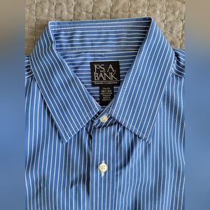 jos a bank Dress shirt long sleeve 16.5 34 Blue Striped